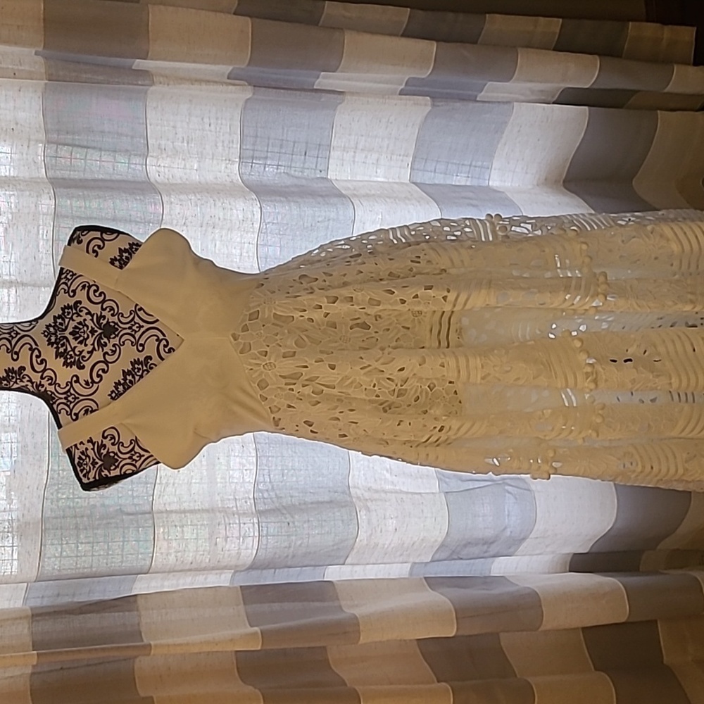 Elegant White Lace Maxi Dress